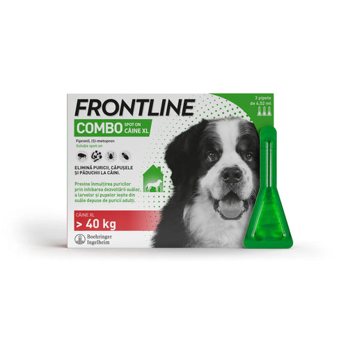 Pipeta antiparazitara pentru caini Frontline Combo XL 40kg 4.05ml 3 Pipete