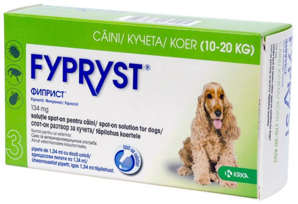 FYPRYST Dog 134mg M (10-20kg) x 3 pipete - comandat per 1 pipeta