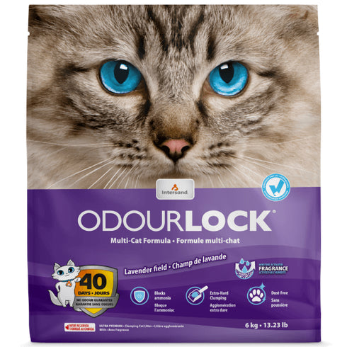 Nisip pentru litiera Intersand Odourlock Lavanda 6kg
