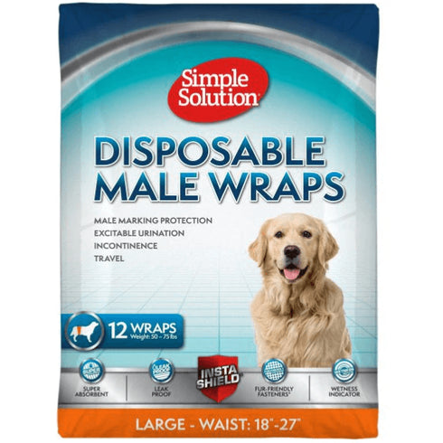 Scutece absorbante pentru caini Simple Solution Large 12buc-set