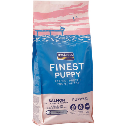 Hrana uscata pentru catei Fish4Dogs Finest Puppy Somon & Cartof Dulce 6kg Crocheta Mare