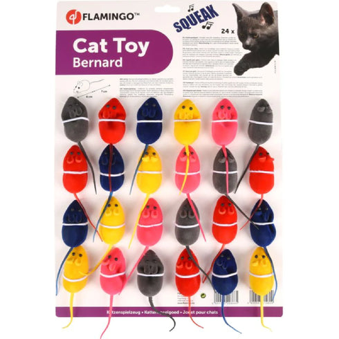 Jucarie pentru pisici Flamingo Soricel Colorat 6cm