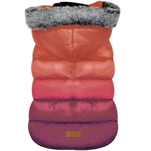 Jacheta matlasata pentru caini Croci Sunset Red 45cm