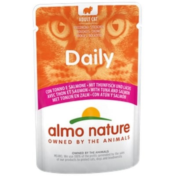 Hrana umeda pentru pisici Almo Nature Daily Ton si Somon 70g - Animax