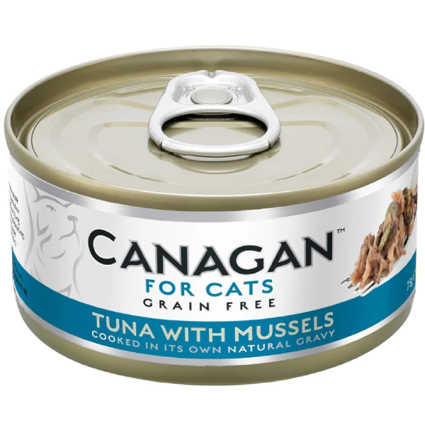 Hrana umeda pentru pisici Canagan Cat Ton&Midii 75g - Animax