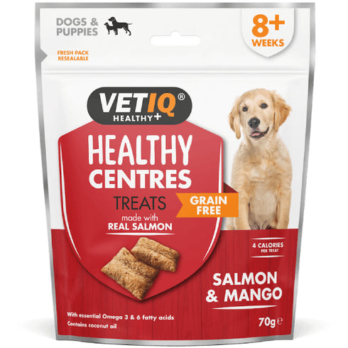 Recompensa pentru caini VetiQ HQ Treats Dog Somon&Mango 70g