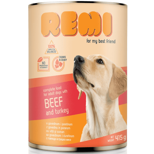 Hrana umeda pentru caini Remi Dog Vita&Curcan 415g - Animax