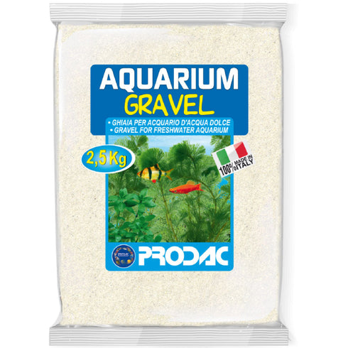 Nisip pentru acvariu Prodac White Fine 0.1-0.4mm 2.5 kg