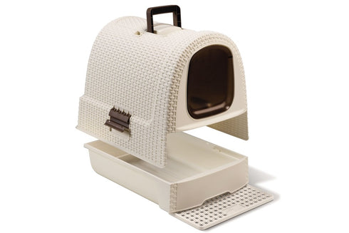 Litiera acoperita pentru pisici Alba 51x38.5x39.5cm