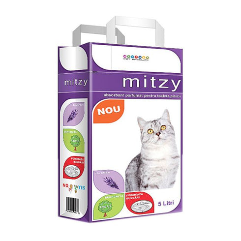 Nisip pentru litiera cu lavanda Mitzy 4.6 kg