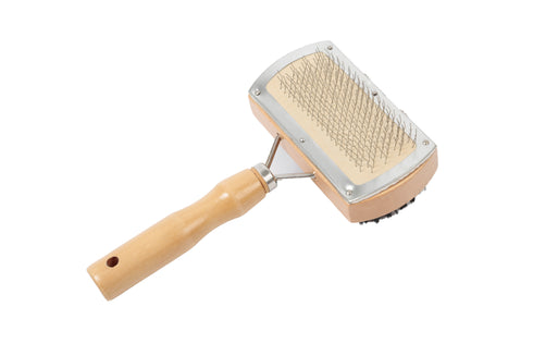 Perie tesala dubla din lemn Pet Care