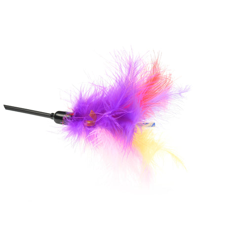 Jucarie pentru pisici undita cu pene 51 cm