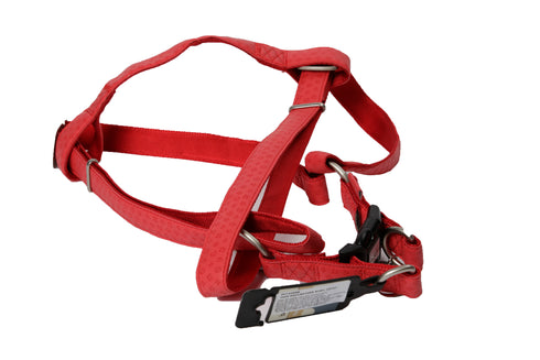 Ham pentru caini Macleather Rosu 25 mm