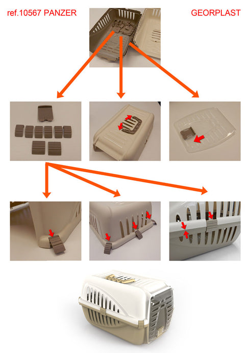 Cusca de transport pentru caini Geo Panzer 50x33x31cm