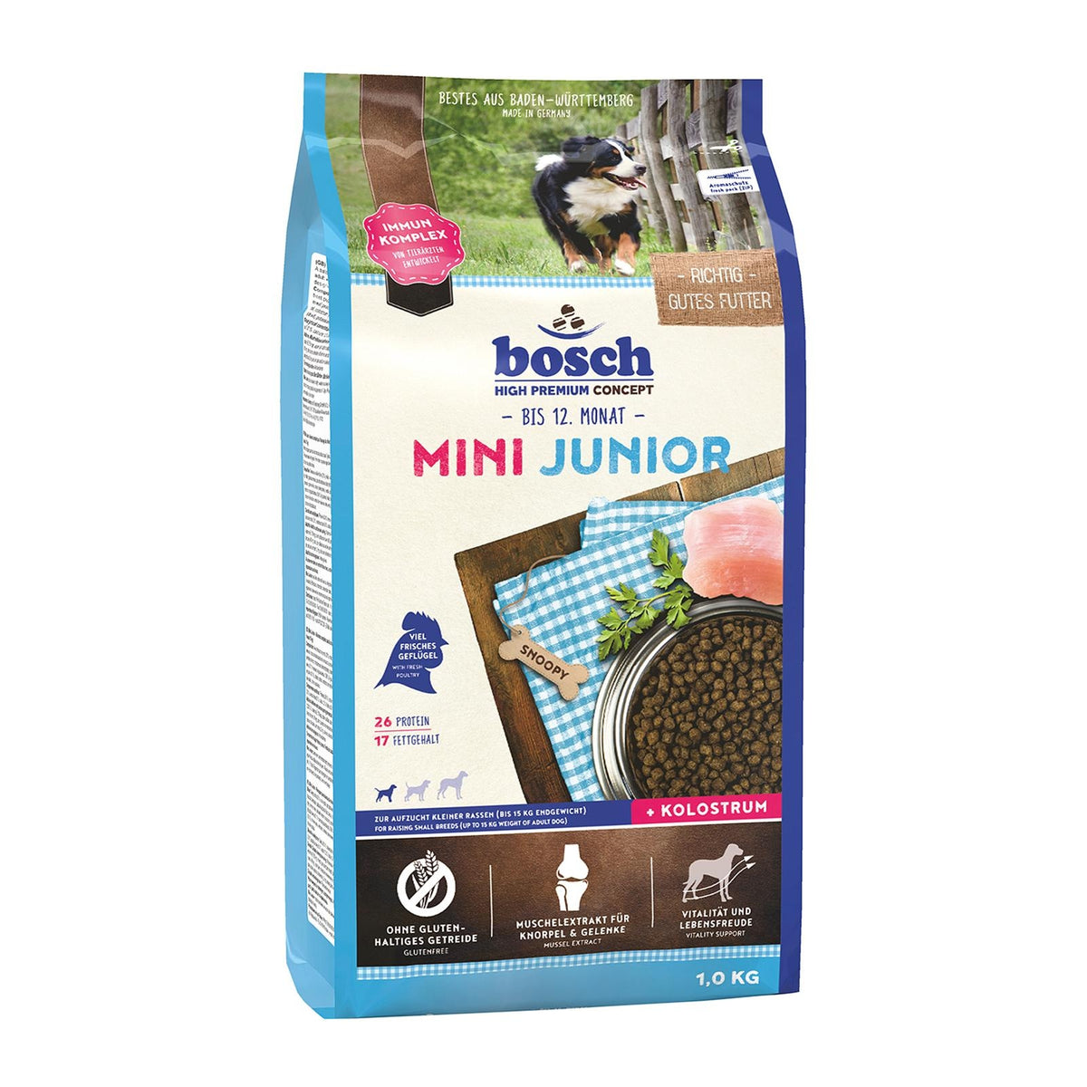 Hrana uscata pentru caini Bosch Mini Junior 1 kg - Animax