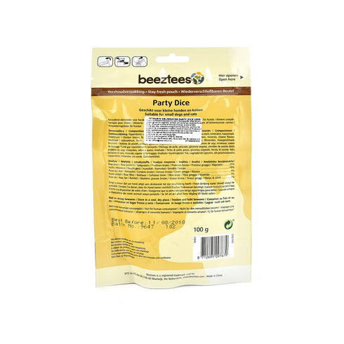 Recompense pentru caini Delisnacks Party Dice Pui 100g