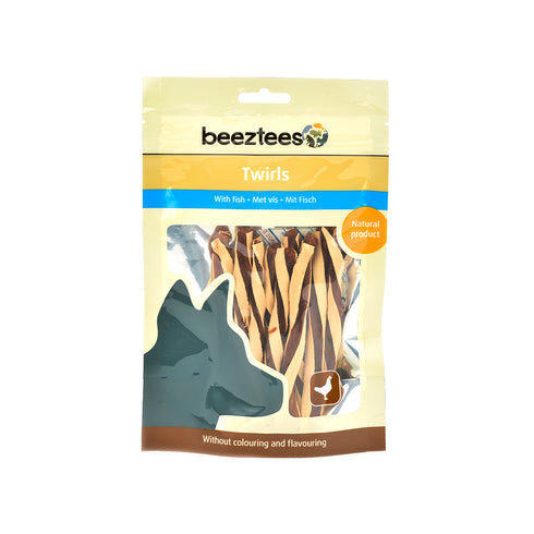 Recompensa pentru caini Beeztees Twirls Pui&Peste 70g