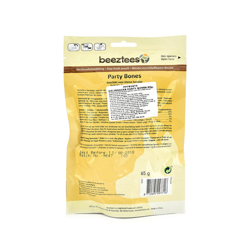 Recompensa pentru caini Beeztees Delisnacks Party Bones 85g