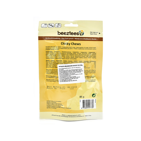Recompensa pentru caini Beeztees Chicky Pui 85g