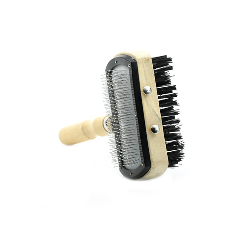 Perie dubla din lemn Croci