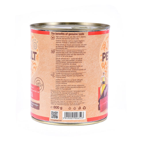 Hrana umeda pentru caini Petkult Adult cu vita 800g