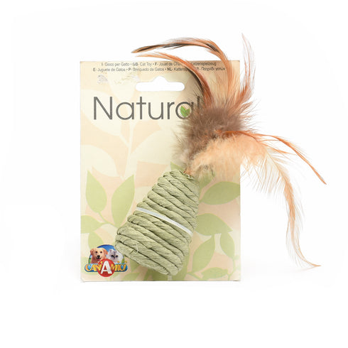 Jucarie Pisici Piramida cu Pana 12.5 Cm Naturally