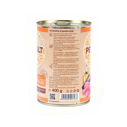 Hrana umeda pentru caini Petkult Adult cu curcan 400 g