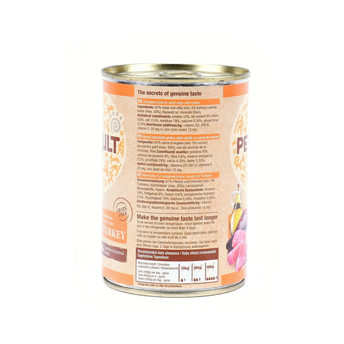 Hrana umeda pentru caini Petkult Adult cu curcan 400 g