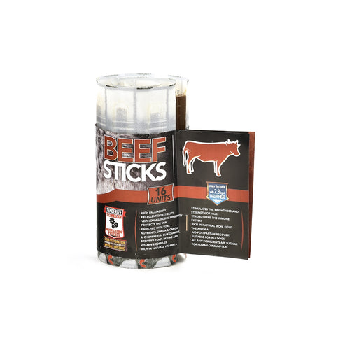 Recompensa pentru caini Alpha Spirit Stick cu vita 16 buc