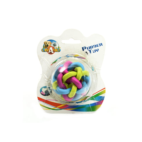 Jucarie din cauciuc Minge Impletita 7.5cm