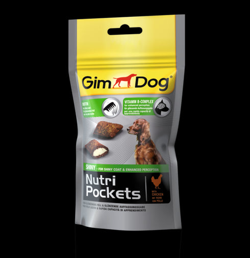 Recompense pentru caini GimDog Nutri Pockets Shiny 45 g