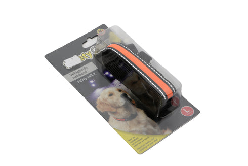 Zgarda luminoasa de siguranta pentru caini L