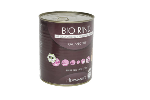 Hrana umeda pentru caini Herrmanns Organic Dog Beef&Potatoes 800gr