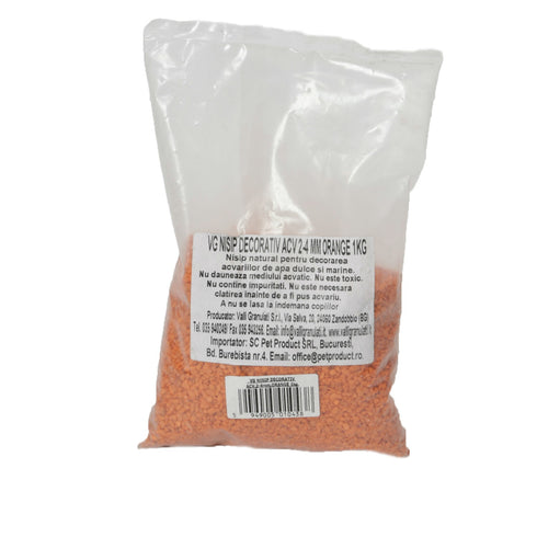 Nisp Decorativ pentru Acvariu 2-4 mm Orange 1 Kg