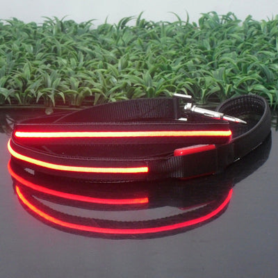 Lesa neagra cu rosu pentru caini Tize Flash 2.5x120 cm