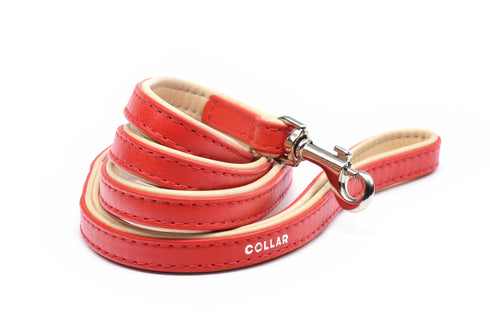 Lesa rosie din piele pentru caini Collar Brilliance 13 mm X 122 cm