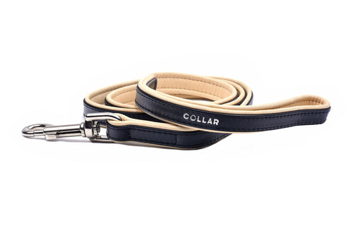 Lesa neagra din piele pentru caini Collar Brilliance 18 mm X 122 cm