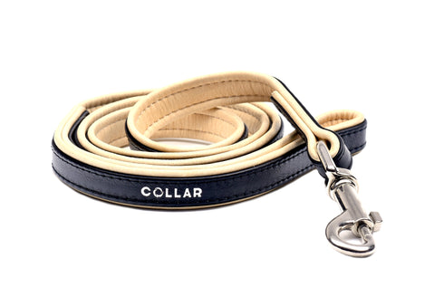 Lesa neagra din piele pentru caini Collar Brilliance 18 mm X 122 cm