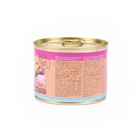 Hrana umeda pentru caini Petkult Mini Junior cu iepure 185 g