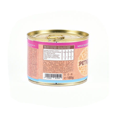 Hrana umeda pentru caini Petkult Mini Junior cu iepure 185 g