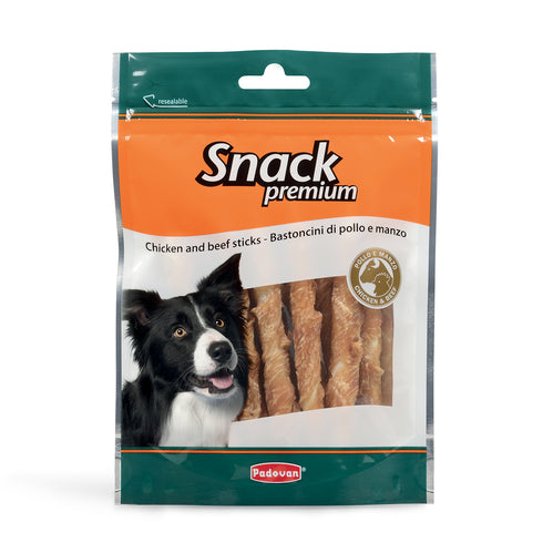 Recompense pentru caini Padovan Snack Premium cu pui si vita 100g