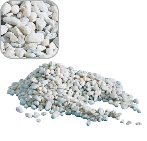 Pietris decorativ pentru acvariu Alb 10mm 1 kg