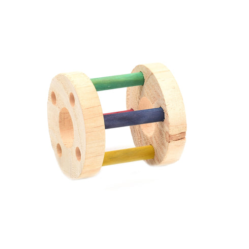 Jucarie pentru rozatoare Beeztees Cilindru Lemn Roz