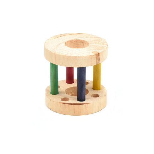 Jucarie pentru rozatoare Beeztees Cilindru Lemn Roz