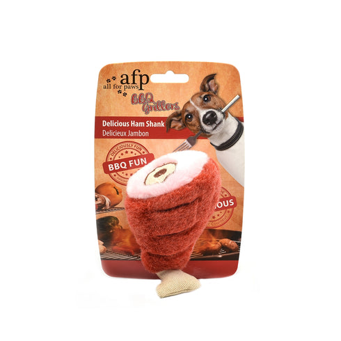 Jucarie pentru caini All for Paws jambon din plus 15x9x6 cm