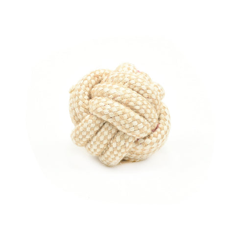 Jucarie pentru caini minge din sfoara impletita Enjoy 7.5 cm