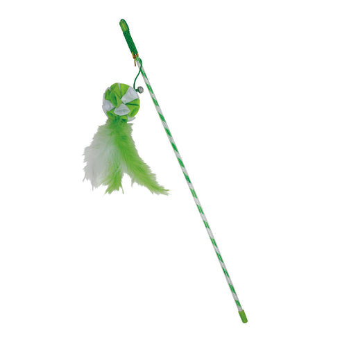 Jucarie pentru pisici undita cu bila si pene Enjoy