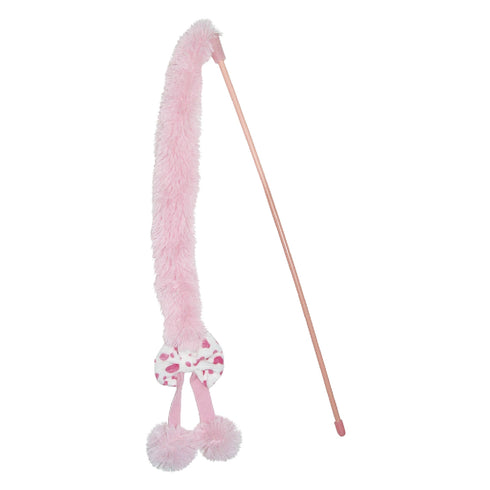 Jucarie pentru pisici undita cu funda din plus Enjoy