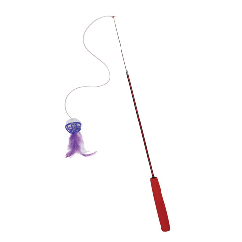 Jucarie pentru pisici Enjoy undita cu minge si clopotel