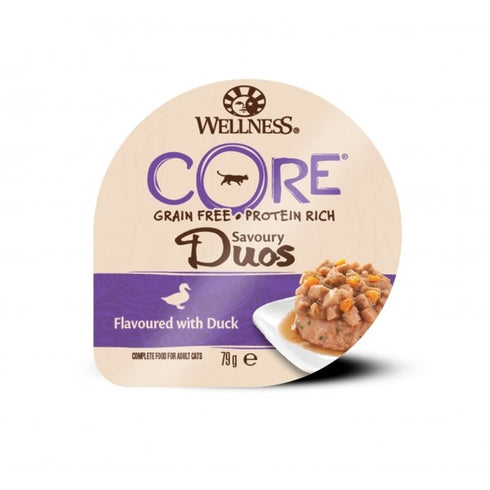 Hrana umeda pentru pisici Wellness Core Savoury Duos cu rata 79 g